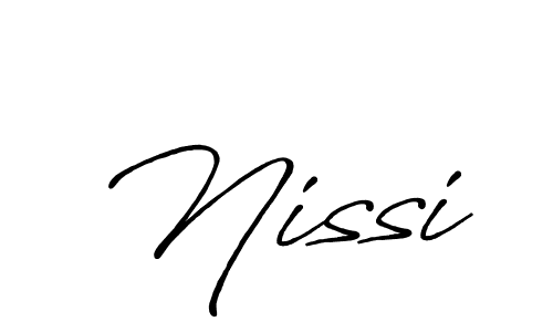 How to make Nissi name signature. Use Antro_Vectra_Bolder style for creating short signs online. This is the latest handwritten sign. Nissi signature style 7 images and pictures png