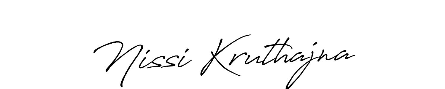 Also You can easily find your signature by using the search form. We will create Nissi Kruthajna name handwritten signature images for you free of cost using Antro_Vectra_Bolder sign style. Nissi Kruthajna signature style 7 images and pictures png