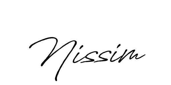 Also we have Nissim name is the best signature style. Create professional handwritten signature collection using Antro_Vectra_Bolder autograph style. Nissim signature style 7 images and pictures png