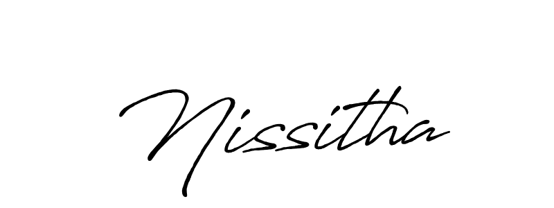 Also You can easily find your signature by using the search form. We will create Nissitha name handwritten signature images for you free of cost using Antro_Vectra_Bolder sign style. Nissitha signature style 7 images and pictures png