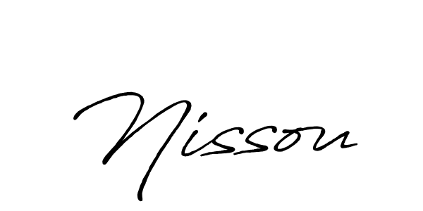 Make a beautiful signature design for name Nissou. With this signature (Antro_Vectra_Bolder) style, you can create a handwritten signature for free. Nissou signature style 7 images and pictures png