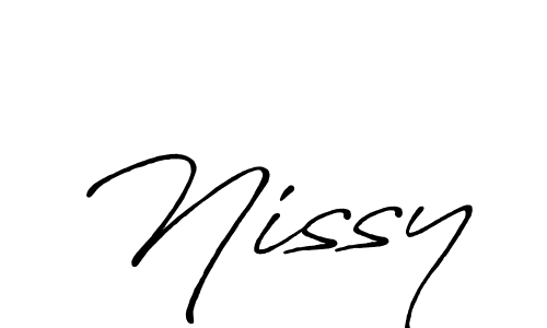 Make a beautiful signature design for name Nissy. With this signature (Antro_Vectra_Bolder) style, you can create a handwritten signature for free. Nissy signature style 7 images and pictures png