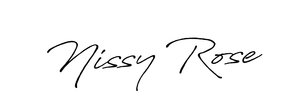Design your own signature with our free online signature maker. With this signature software, you can create a handwritten (Antro_Vectra_Bolder) signature for name Nissy Rose. Nissy Rose signature style 7 images and pictures png