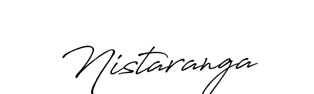 Create a beautiful signature design for name Nistaranga. With this signature (Antro_Vectra_Bolder) fonts, you can make a handwritten signature for free. Nistaranga signature style 7 images and pictures png