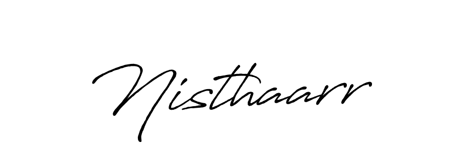Create a beautiful signature design for name Nisthaarr. With this signature (Antro_Vectra_Bolder) fonts, you can make a handwritten signature for free. Nisthaarr signature style 7 images and pictures png