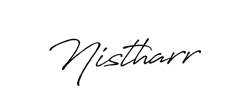 Use a signature maker to create a handwritten signature online. With this signature software, you can design (Antro_Vectra_Bolder) your own signature for name Nistharr. Nistharr signature style 7 images and pictures png