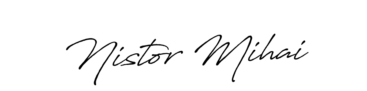 How to Draw Nistor Mihai signature style? Antro_Vectra_Bolder is a latest design signature styles for name Nistor Mihai. Nistor Mihai signature style 7 images and pictures png