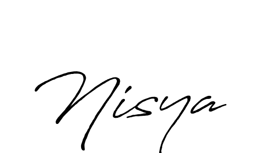 Design your own signature with our free online signature maker. With this signature software, you can create a handwritten (Antro_Vectra_Bolder) signature for name Nisya. Nisya signature style 7 images and pictures png