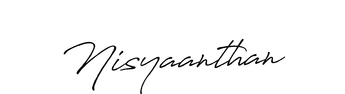 Design your own signature with our free online signature maker. With this signature software, you can create a handwritten (Antro_Vectra_Bolder) signature for name Nisyaanthan. Nisyaanthan signature style 7 images and pictures png