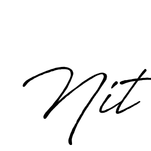 How to make Nit signature? Antro_Vectra_Bolder is a professional autograph style. Create handwritten signature for Nit name. Nit signature style 7 images and pictures png