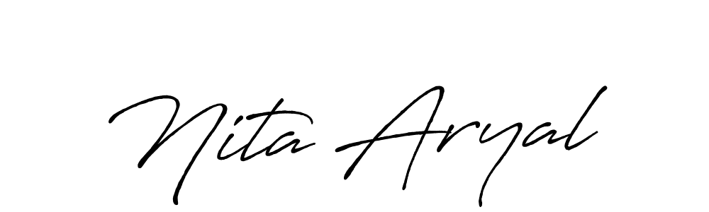 It looks lik you need a new signature style for name Nita Aryal. Design unique handwritten (Antro_Vectra_Bolder) signature with our free signature maker in just a few clicks. Nita Aryal signature style 7 images and pictures png