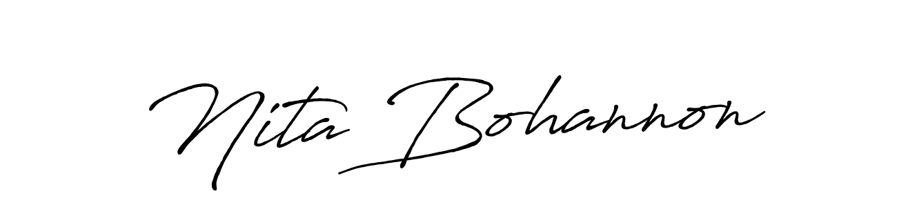 How to make Nita Bohannon name signature. Use Antro_Vectra_Bolder style for creating short signs online. This is the latest handwritten sign. Nita Bohannon signature style 7 images and pictures png