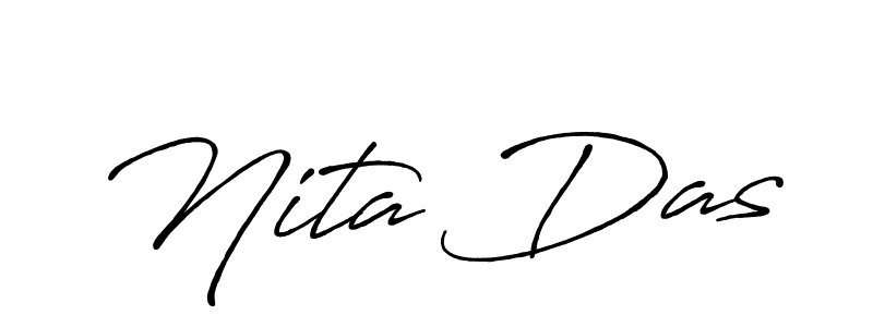 The best way (Antro_Vectra_Bolder) to make a short signature is to pick only two or three words in your name. The name Nita Das include a total of six letters. For converting this name. Nita Das signature style 7 images and pictures png