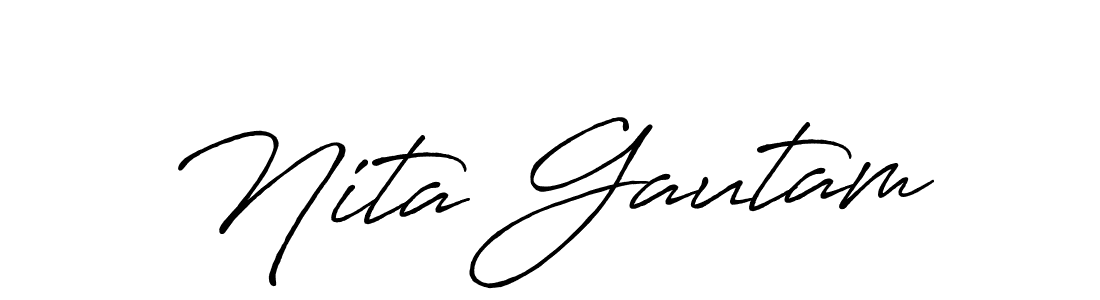 You can use this online signature creator to create a handwritten signature for the name Nita Gautam. This is the best online autograph maker. Nita Gautam signature style 7 images and pictures png