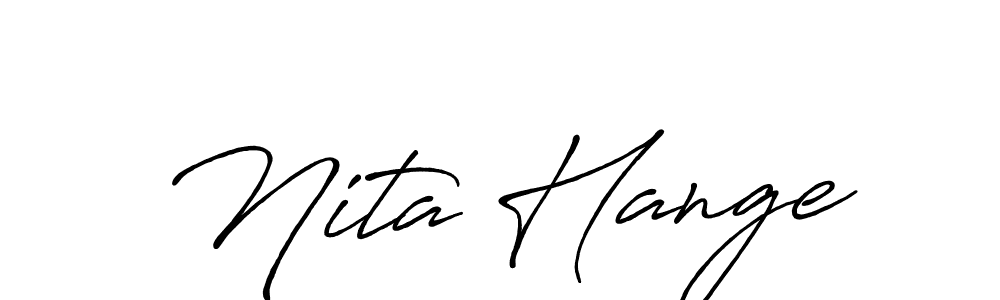 if you are searching for the best signature style for your name Nita Hange. so please give up your signature search. here we have designed multiple signature styles  using Antro_Vectra_Bolder. Nita Hange signature style 7 images and pictures png