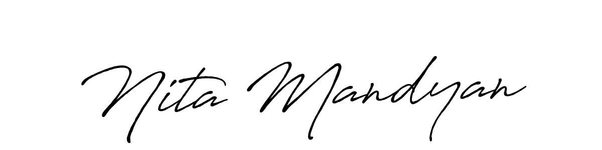 Nita Mandyan stylish signature style. Best Handwritten Sign (Antro_Vectra_Bolder) for my name. Handwritten Signature Collection Ideas for my name Nita Mandyan. Nita Mandyan signature style 7 images and pictures png