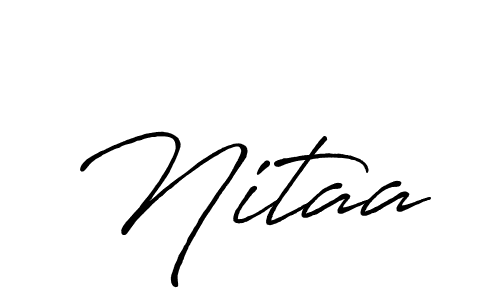 Similarly Antro_Vectra_Bolder is the best handwritten signature design. Signature creator online .You can use it as an online autograph creator for name Nitaa. Nitaa signature style 7 images and pictures png