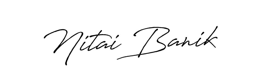 Also we have Nitai Banik name is the best signature style. Create professional handwritten signature collection using Antro_Vectra_Bolder autograph style. Nitai Banik signature style 7 images and pictures png