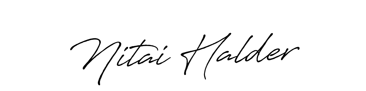 Nitai Halder stylish signature style. Best Handwritten Sign (Antro_Vectra_Bolder) for my name. Handwritten Signature Collection Ideas for my name Nitai Halder. Nitai Halder signature style 7 images and pictures png