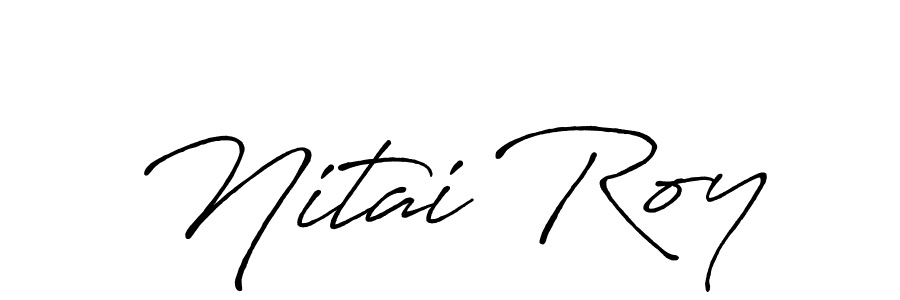 if you are searching for the best signature style for your name Nitai Roy. so please give up your signature search. here we have designed multiple signature styles  using Antro_Vectra_Bolder. Nitai Roy signature style 7 images and pictures png