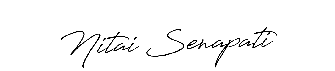 Create a beautiful signature design for name Nitai Senapati. With this signature (Antro_Vectra_Bolder) fonts, you can make a handwritten signature for free. Nitai Senapati signature style 7 images and pictures png