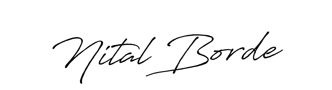 Also we have Nital Borde name is the best signature style. Create professional handwritten signature collection using Antro_Vectra_Bolder autograph style. Nital Borde signature style 7 images and pictures png