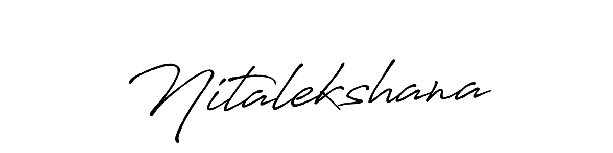 Nitalekshana stylish signature style. Best Handwritten Sign (Antro_Vectra_Bolder) for my name. Handwritten Signature Collection Ideas for my name Nitalekshana. Nitalekshana signature style 7 images and pictures png