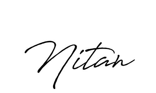 if you are searching for the best signature style for your name Nitan. so please give up your signature search. here we have designed multiple signature styles  using Antro_Vectra_Bolder. Nitan signature style 7 images and pictures png