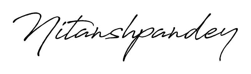How to make Nitanshpandey name signature. Use Antro_Vectra_Bolder style for creating short signs online. This is the latest handwritten sign. Nitanshpandey signature style 7 images and pictures png
