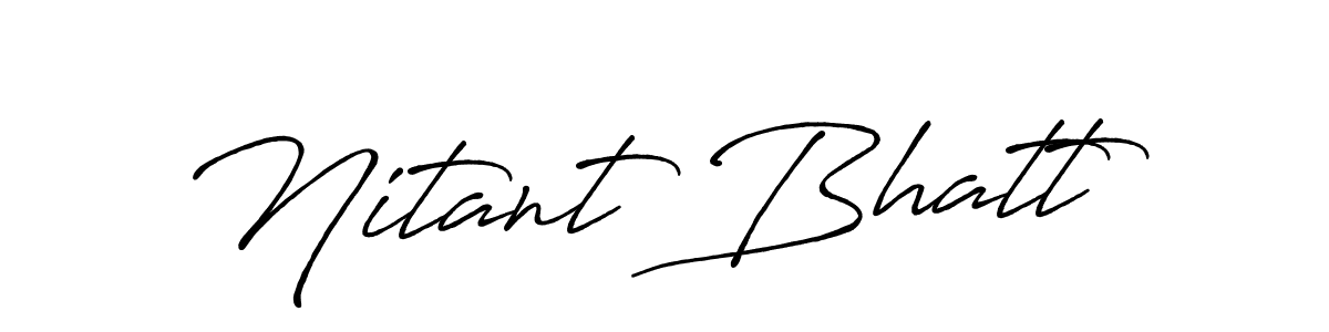 Antro_Vectra_Bolder is a professional signature style that is perfect for those who want to add a touch of class to their signature. It is also a great choice for those who want to make their signature more unique. Get Nitant Bhatt name to fancy signature for free. Nitant Bhatt signature style 7 images and pictures png