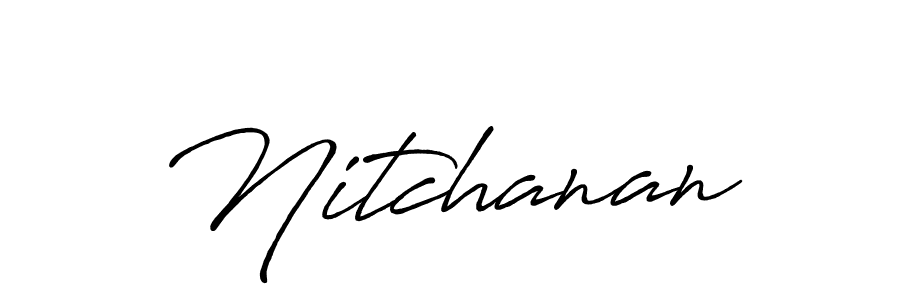 How to Draw Nitchanan signature style? Antro_Vectra_Bolder is a latest design signature styles for name Nitchanan. Nitchanan signature style 7 images and pictures png