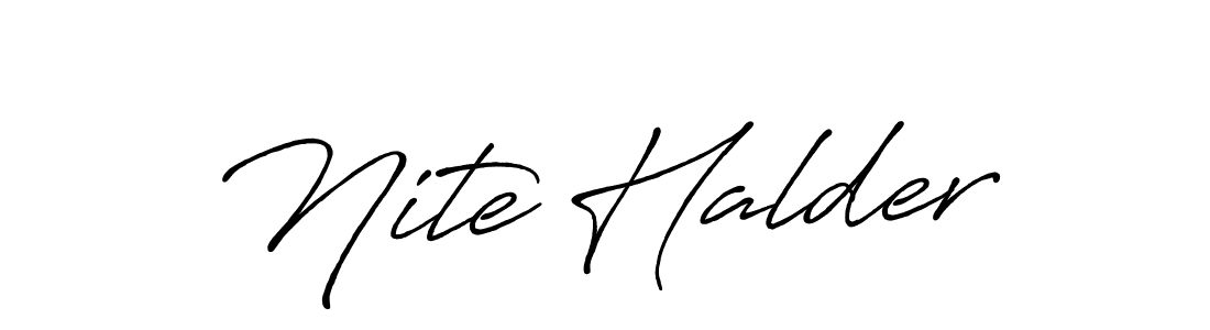 Also we have Nite Halder name is the best signature style. Create professional handwritten signature collection using Antro_Vectra_Bolder autograph style. Nite Halder signature style 7 images and pictures png
