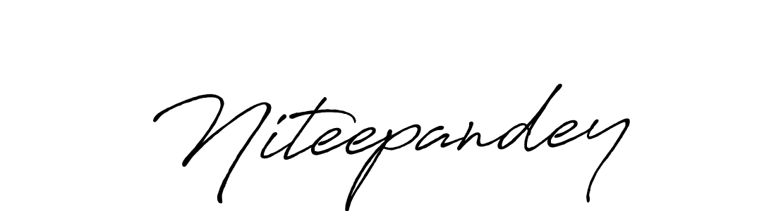 Design your own signature with our free online signature maker. With this signature software, you can create a handwritten (Antro_Vectra_Bolder) signature for name Niteepandey. Niteepandey signature style 7 images and pictures png