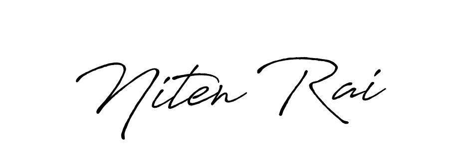 Design your own signature with our free online signature maker. With this signature software, you can create a handwritten (Antro_Vectra_Bolder) signature for name Niten Rai. Niten Rai signature style 7 images and pictures png