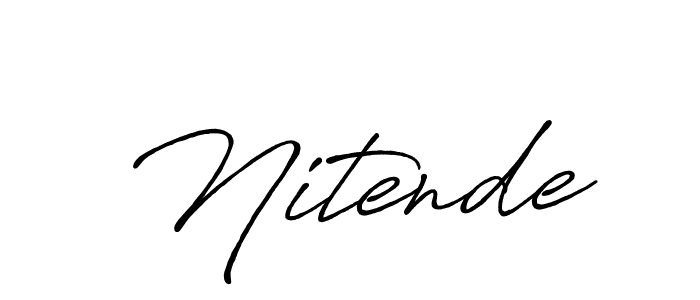 Also we have Nitende name is the best signature style. Create professional handwritten signature collection using Antro_Vectra_Bolder autograph style. Nitende signature style 7 images and pictures png