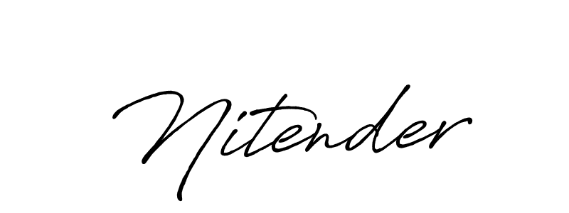 Similarly Antro_Vectra_Bolder is the best handwritten signature design. Signature creator online .You can use it as an online autograph creator for name Nitender. Nitender signature style 7 images and pictures png