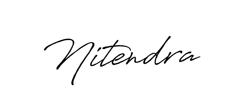 Make a beautiful signature design for name Nitendra. With this signature (Antro_Vectra_Bolder) style, you can create a handwritten signature for free. Nitendra signature style 7 images and pictures png