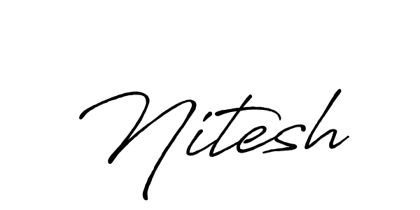 Antro_Vectra_Bolder is a professional signature style that is perfect for those who want to add a touch of class to their signature. It is also a great choice for those who want to make their signature more unique. Get Nitesh name to fancy signature for free. Nitesh signature style 7 images and pictures png