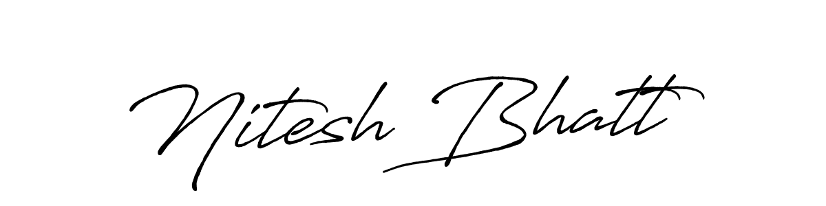 This is the best signature style for the Nitesh Bhatt name. Also you like these signature font (Antro_Vectra_Bolder). Mix name signature. Nitesh Bhatt signature style 7 images and pictures png