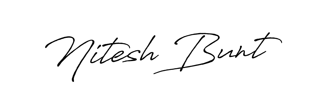 Make a beautiful signature design for name Nitesh Bunt. Use this online signature maker to create a handwritten signature for free. Nitesh Bunt signature style 7 images and pictures png
