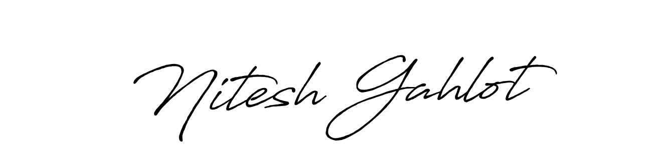 Similarly Antro_Vectra_Bolder is the best handwritten signature design. Signature creator online .You can use it as an online autograph creator for name Nitesh Gahlot. Nitesh Gahlot signature style 7 images and pictures png