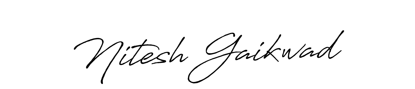 Similarly Antro_Vectra_Bolder is the best handwritten signature design. Signature creator online .You can use it as an online autograph creator for name Nitesh Gaikwad. Nitesh Gaikwad signature style 7 images and pictures png