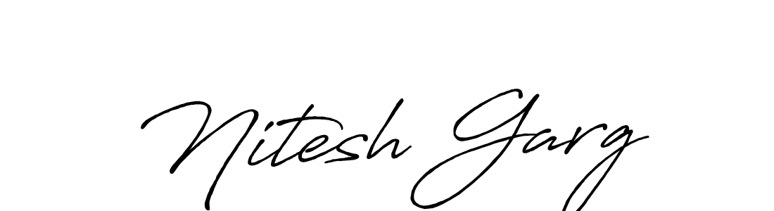 Make a beautiful signature design for name Nitesh Garg. With this signature (Antro_Vectra_Bolder) style, you can create a handwritten signature for free. Nitesh Garg signature style 7 images and pictures png