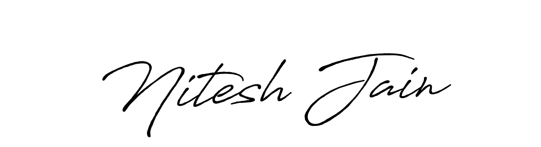 How to make Nitesh Jain signature? Antro_Vectra_Bolder is a professional autograph style. Create handwritten signature for Nitesh Jain name. Nitesh Jain signature style 7 images and pictures png