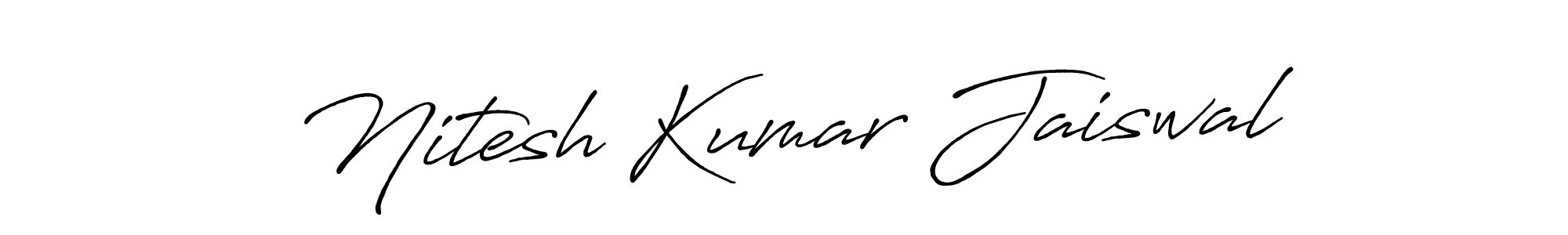 Use a signature maker to create a handwritten signature online. With this signature software, you can design (Antro_Vectra_Bolder) your own signature for name Nitesh Kumar Jaiswal. Nitesh Kumar Jaiswal signature style 7 images and pictures png