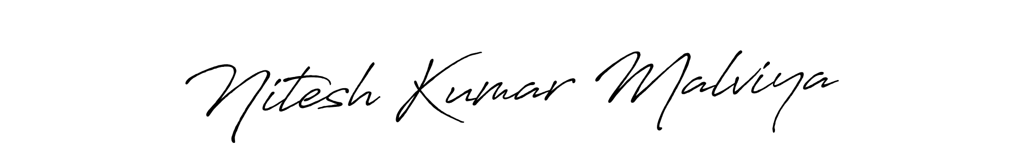How to make Nitesh Kumar Malviya signature? Antro_Vectra_Bolder is a professional autograph style. Create handwritten signature for Nitesh Kumar Malviya name. Nitesh Kumar Malviya signature style 7 images and pictures png
