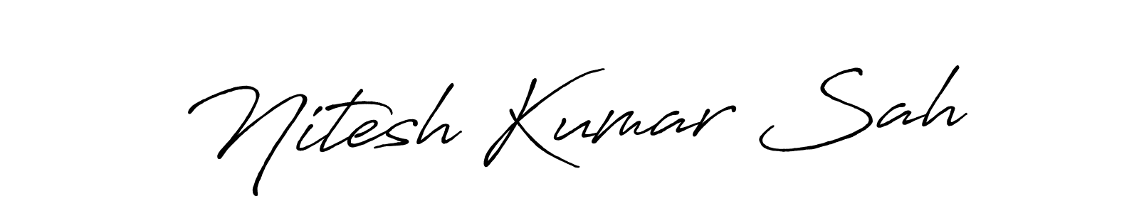 Nitesh Kumar Sah stylish signature style. Best Handwritten Sign (Antro_Vectra_Bolder) for my name. Handwritten Signature Collection Ideas for my name Nitesh Kumar Sah. Nitesh Kumar Sah signature style 7 images and pictures png