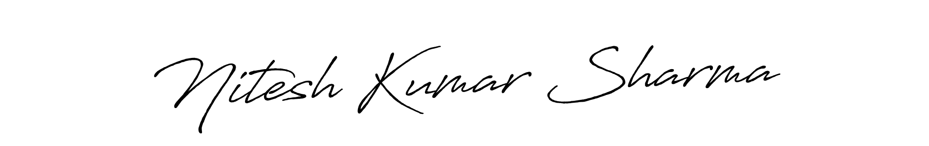 This is the best signature style for the Nitesh Kumar Sharma name. Also you like these signature font (Antro_Vectra_Bolder). Mix name signature. Nitesh Kumar Sharma signature style 7 images and pictures png