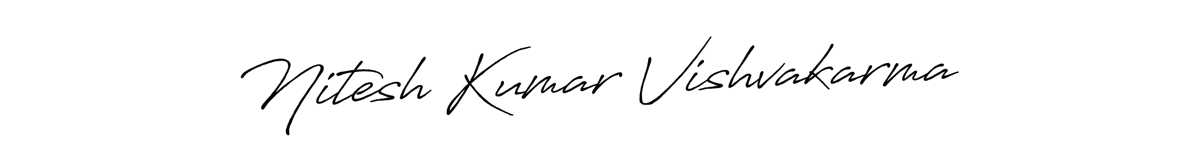 Antro_Vectra_Bolder is a professional signature style that is perfect for those who want to add a touch of class to their signature. It is also a great choice for those who want to make their signature more unique. Get Nitesh Kumar Vishvakarma name to fancy signature for free. Nitesh Kumar Vishvakarma signature style 7 images and pictures png