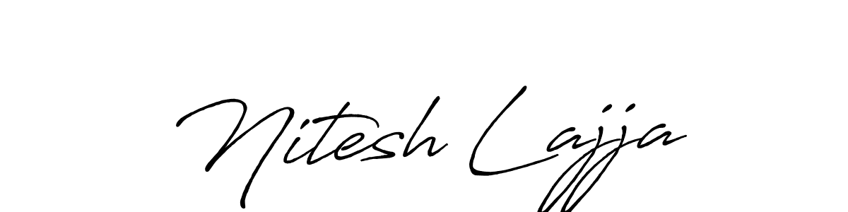 How to make Nitesh Lajja signature? Antro_Vectra_Bolder is a professional autograph style. Create handwritten signature for Nitesh Lajja name. Nitesh Lajja signature style 7 images and pictures png
